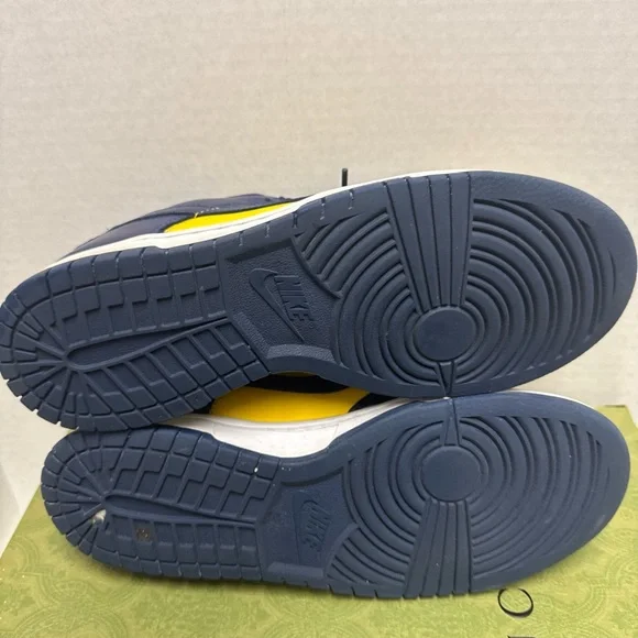 Nike Dunk Low University of Michigan Yellow Blue 2021 Sneakers Shoes Size 8 US